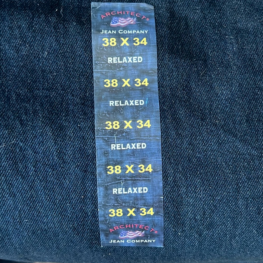 Architect Men's Classic Dark Blue Jeans Relaxed Fit NWT 38x34 - Picture 9 of 13